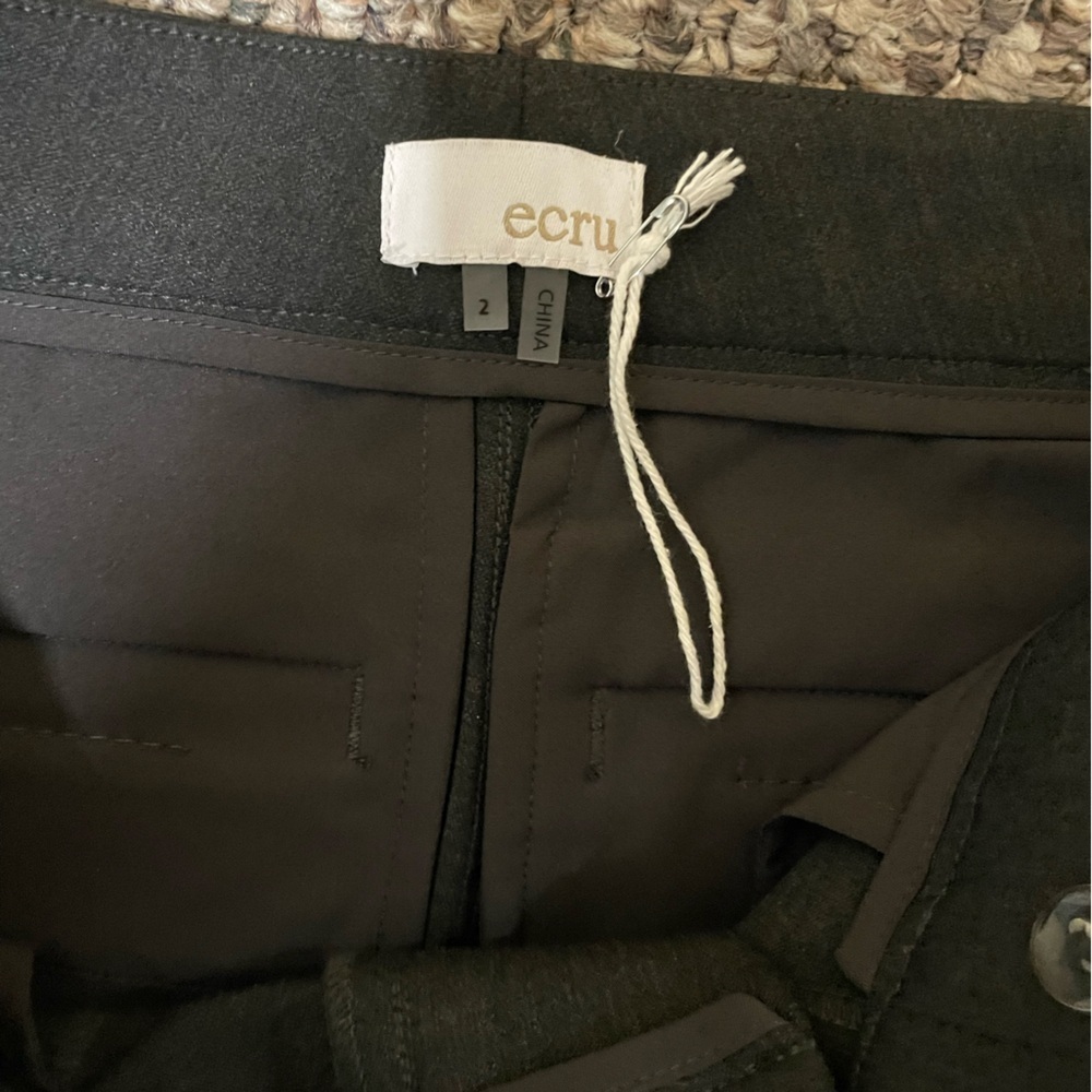 NWOT Ecru Dark Gray Trousers - Picture 4 of 8